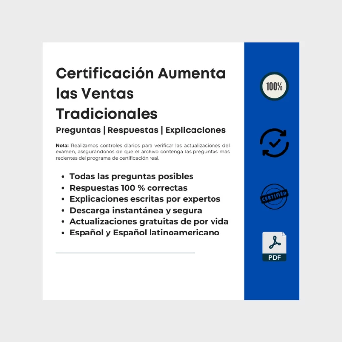 Certificación Aumenta las Ventas Tradicionales